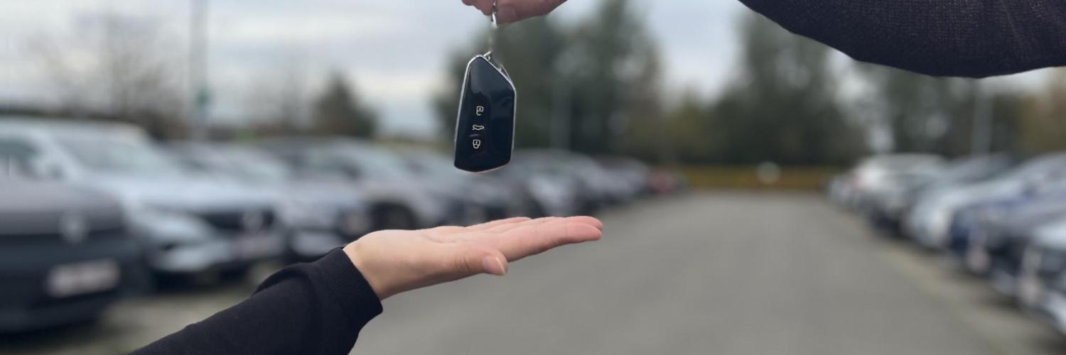 Handing over car key