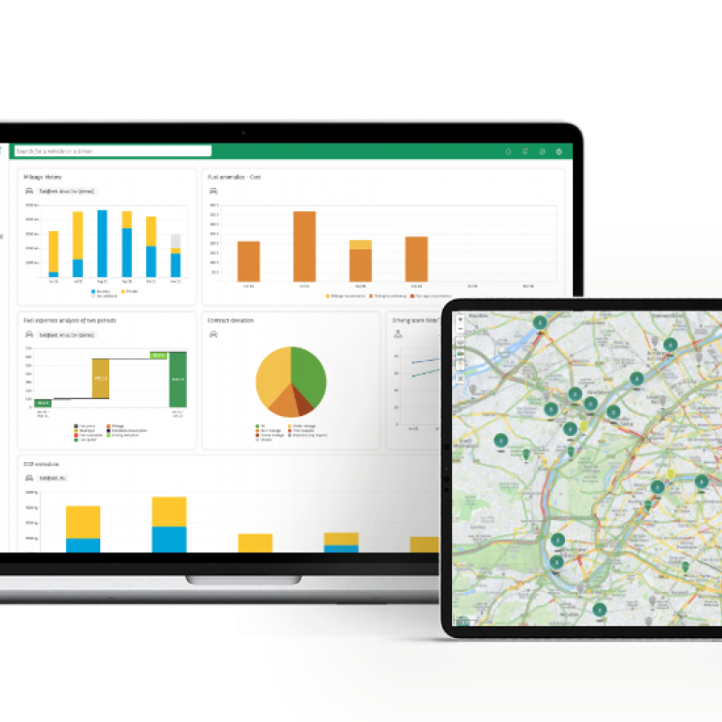 Arval Connect op een smartphone, laptop en tablet