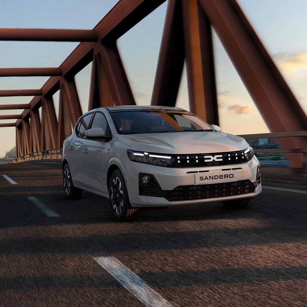 Dacia Sandero on a bridge